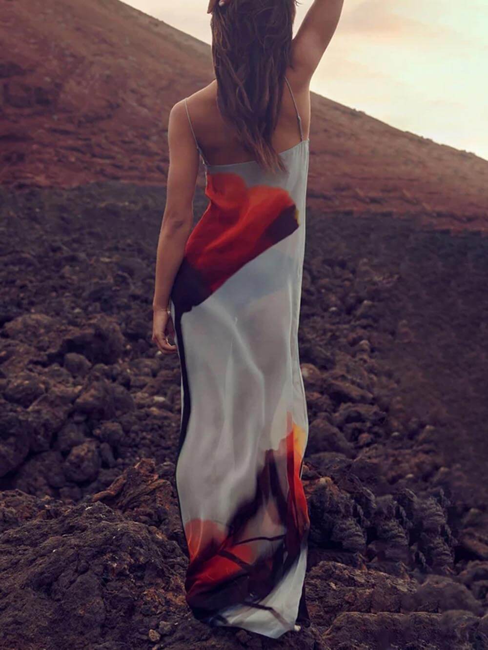 Lange slipdress
