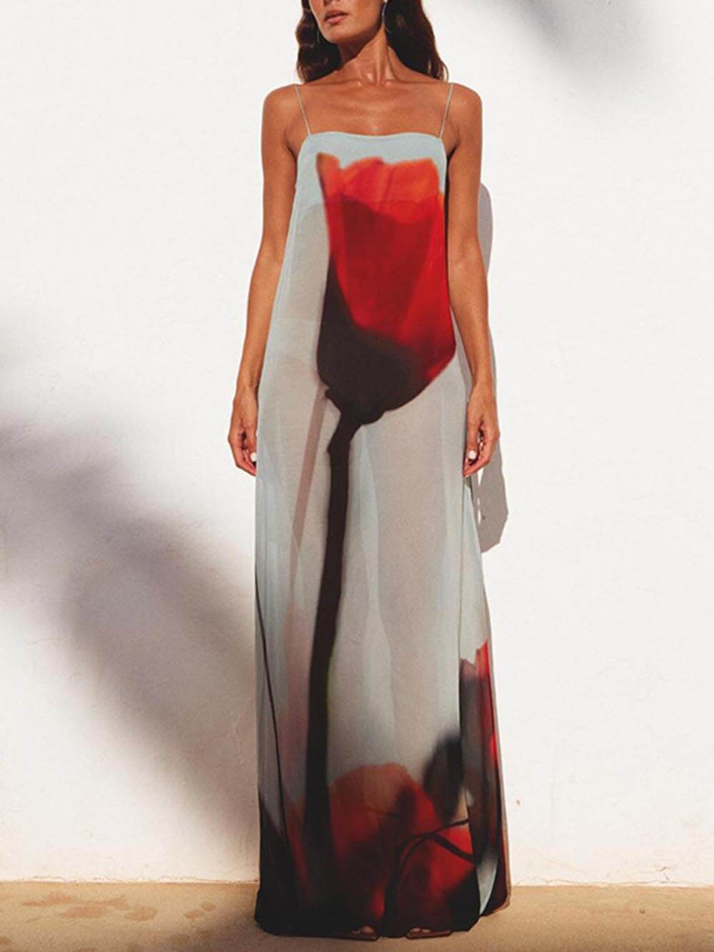 Lange slipdress