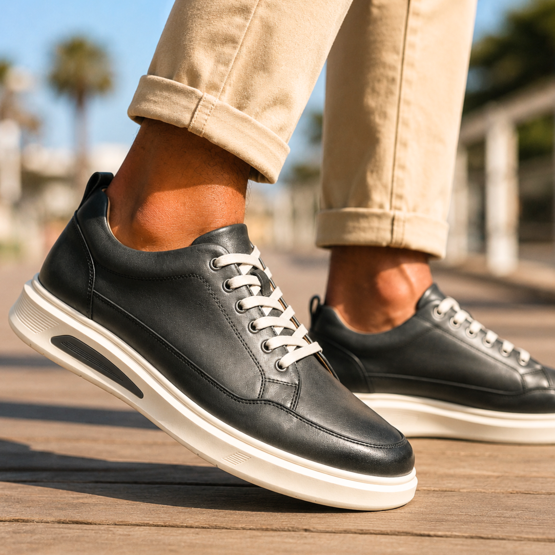Handgemaakte leren sneakers Sawyer