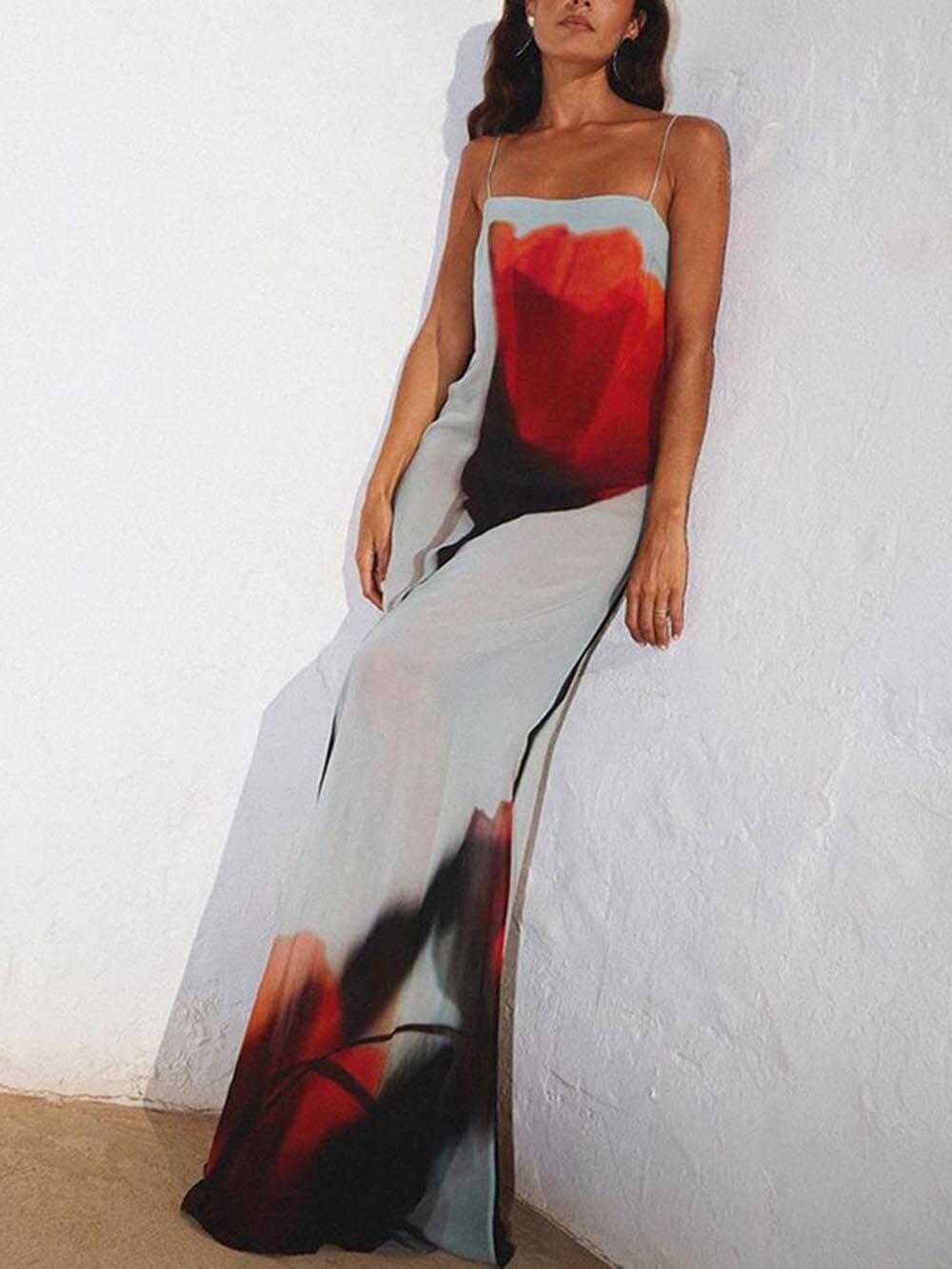 Lange slipdress