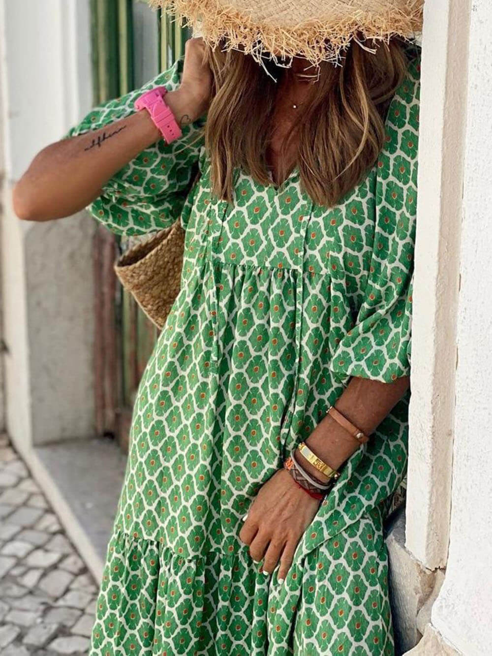 Maxi-jurk met print
