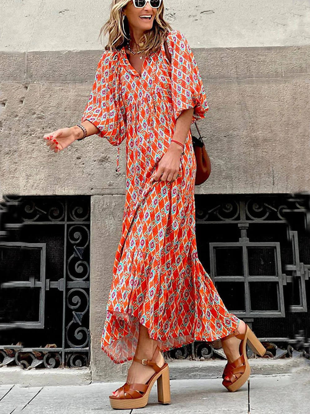 Maxi-jurk met print