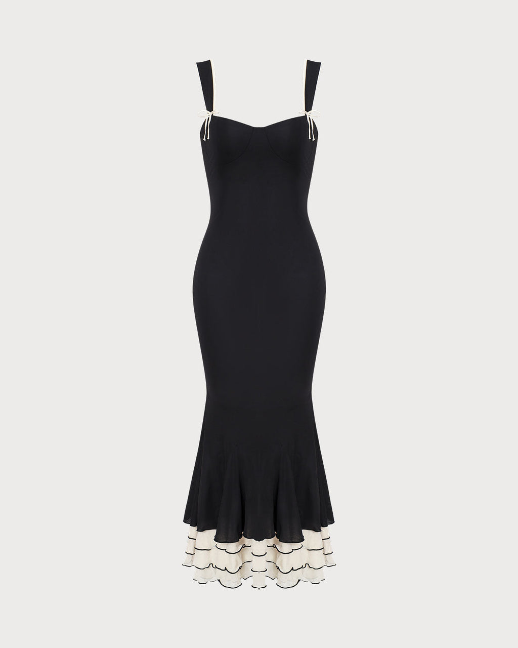 Lange slipdress Black Sweetheart