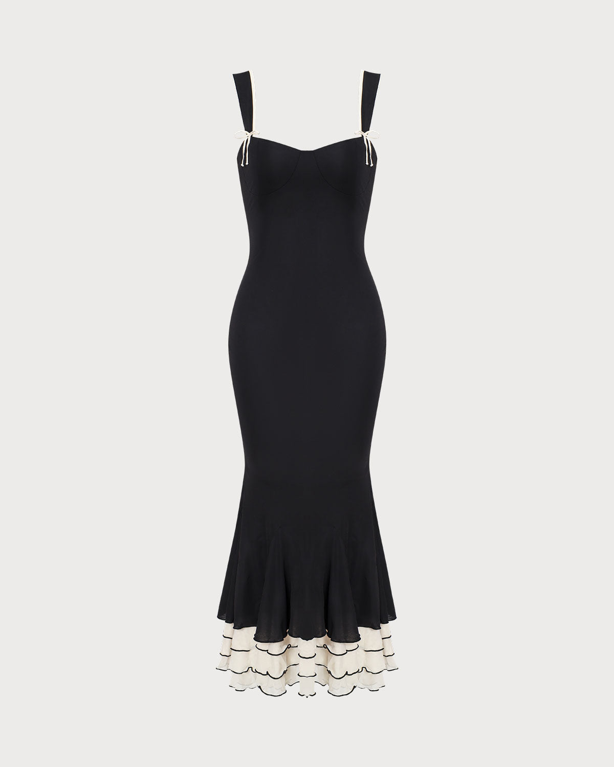 Lange slipdress Black Sweetheart