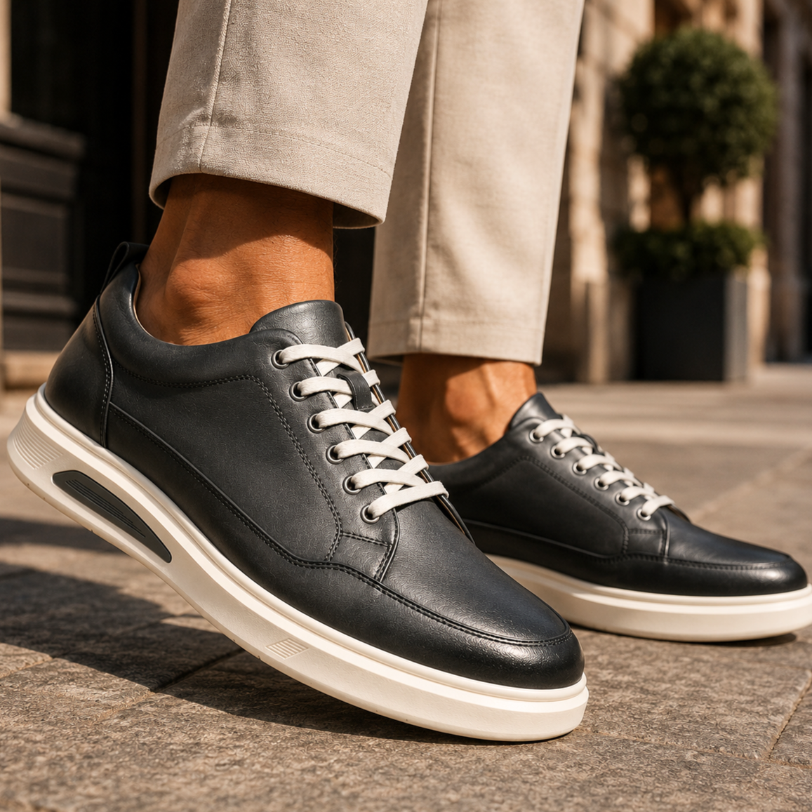 Handgemaakte leren sneakers Sawyer