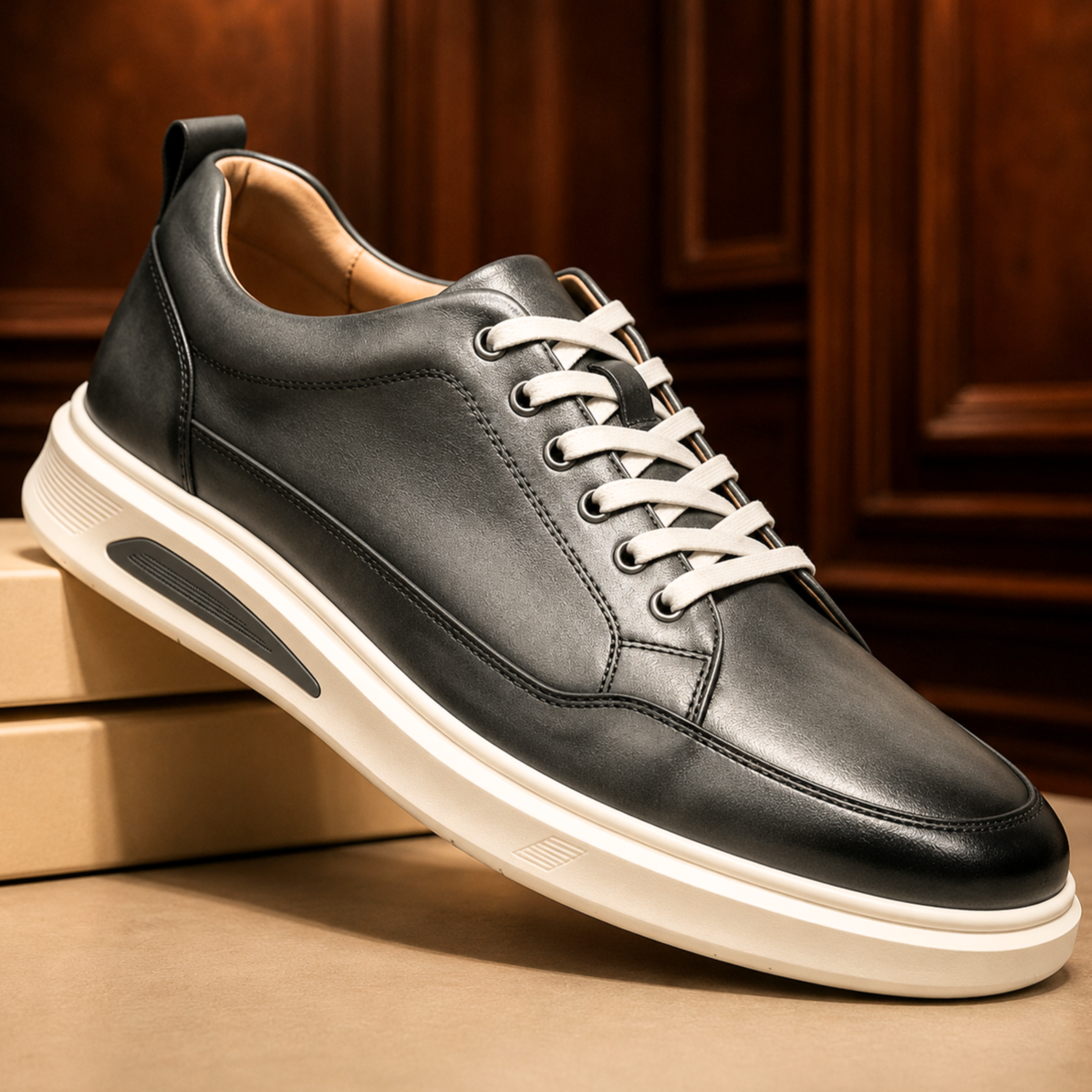 Handgemaakte leren sneakers Sawyer