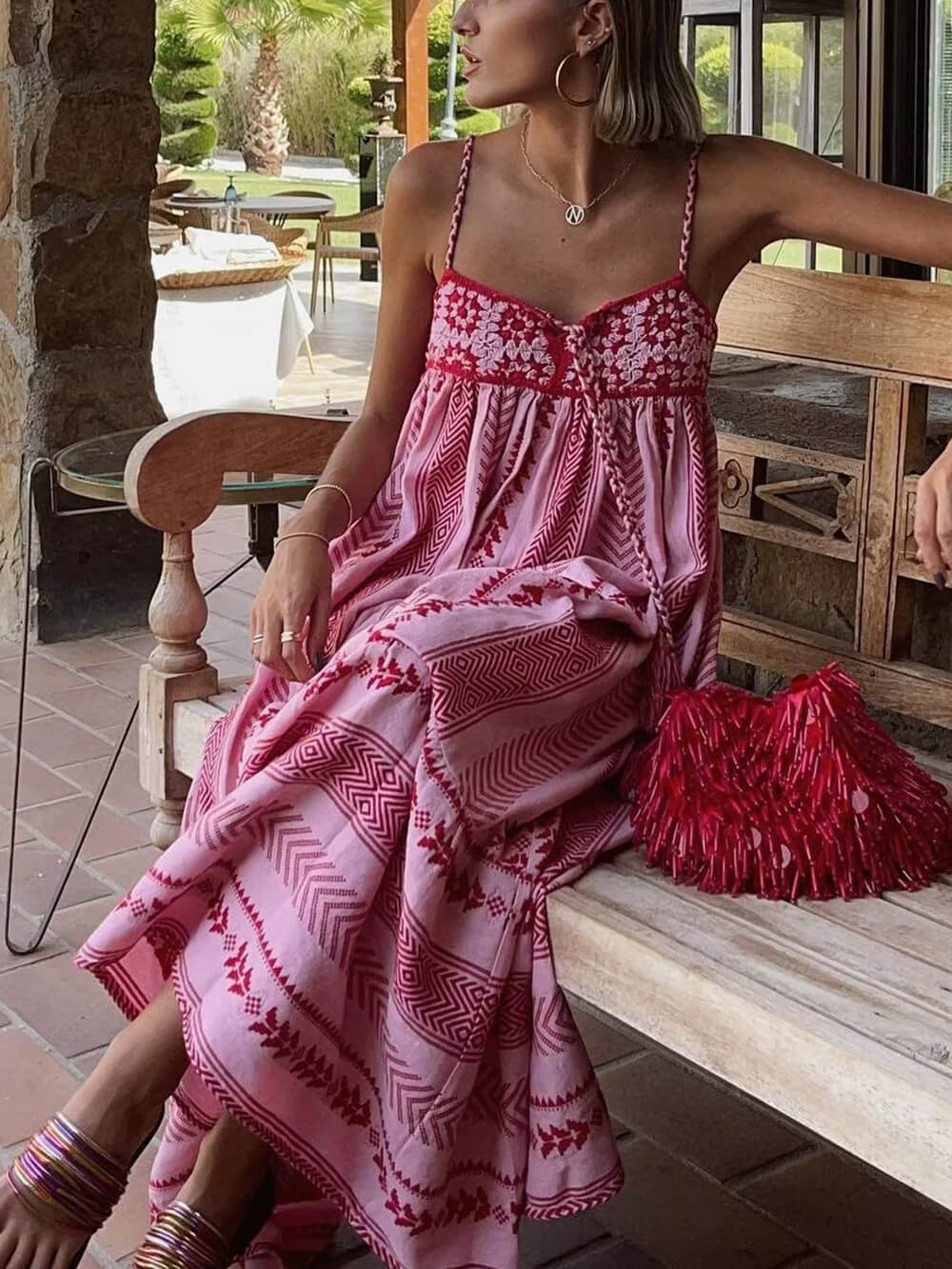 Lange gehaakte slipdress