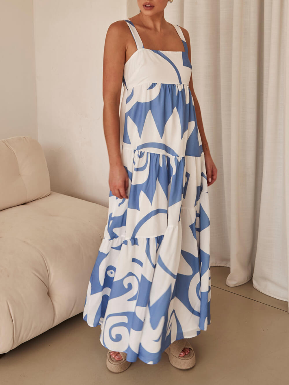 Maxi-jurk met print Enchanting Geometric