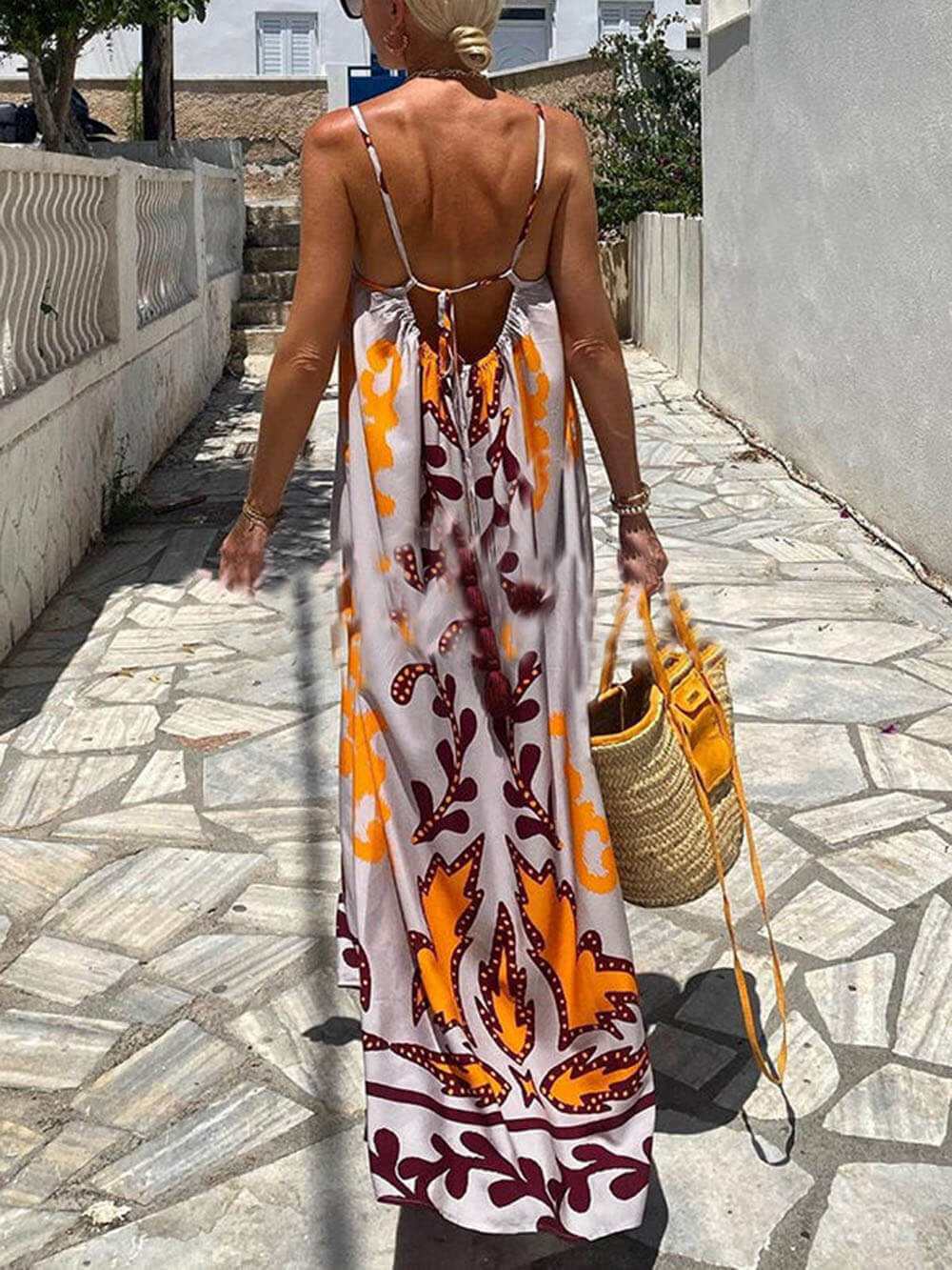 Maxi-jurk met print Loose Ethnic