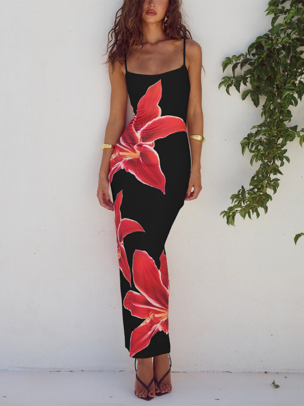 Maxi-jurk met bloemenprint