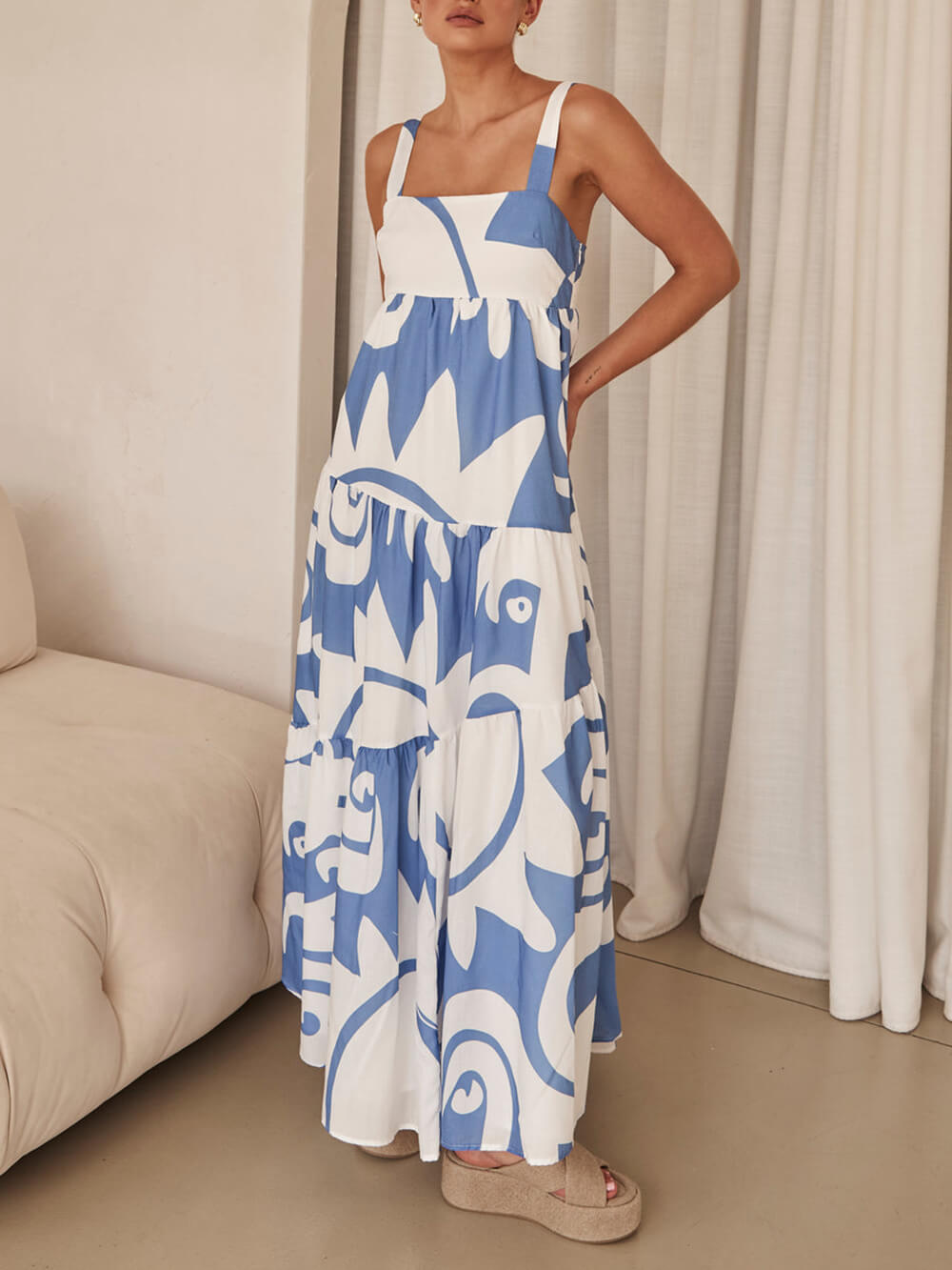 Maxi-jurk met print Enchanting Geometric