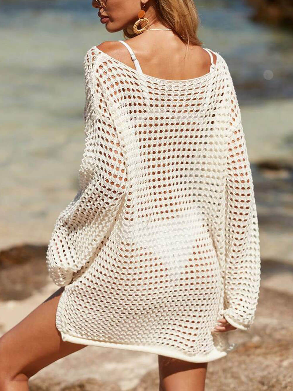 Bikini met UV-bescherming Cutout Knitted