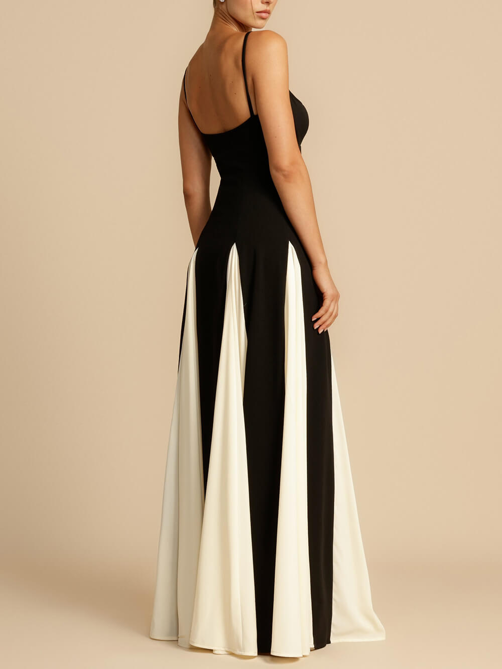 Lange slipdress met A-lijn Elegance Panelled