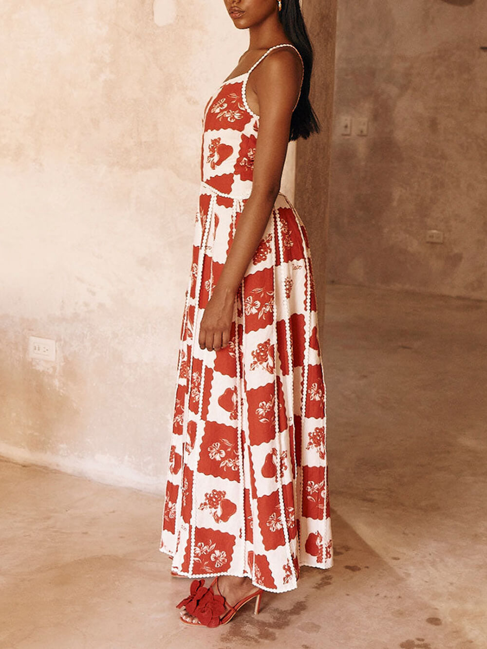 Maxi-jurk met bloemenprint Unique