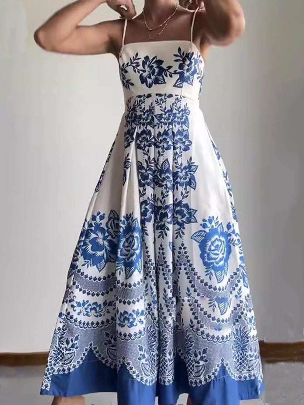 Midi-jurk met bloemenprint Ethnic