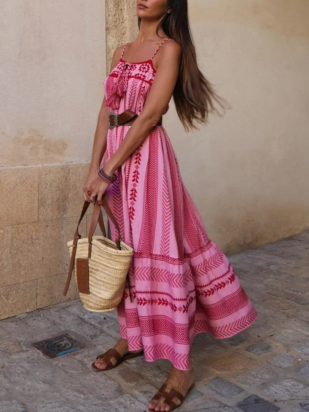 Lange gehaakte slipdress