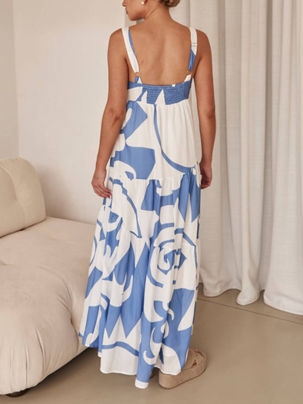 Maxi-jurk met print Enchanting Geometric
