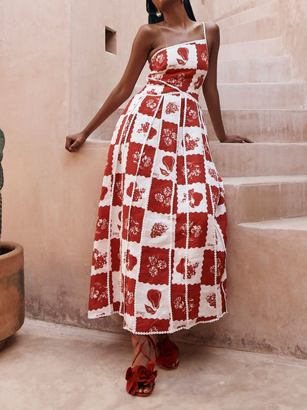 Maxi-jurk met bloemenprint Unique