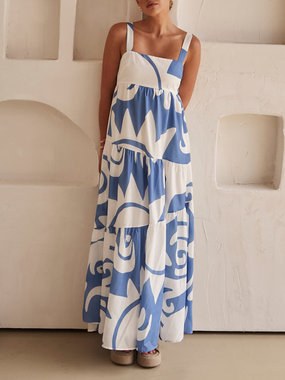 Maxi-jurk met print Enchanting Geometric