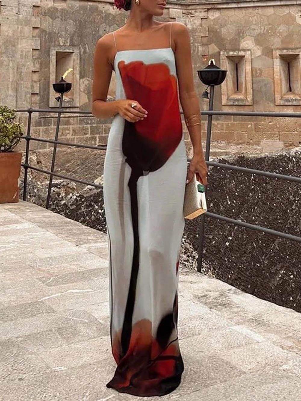 Lange slipdress