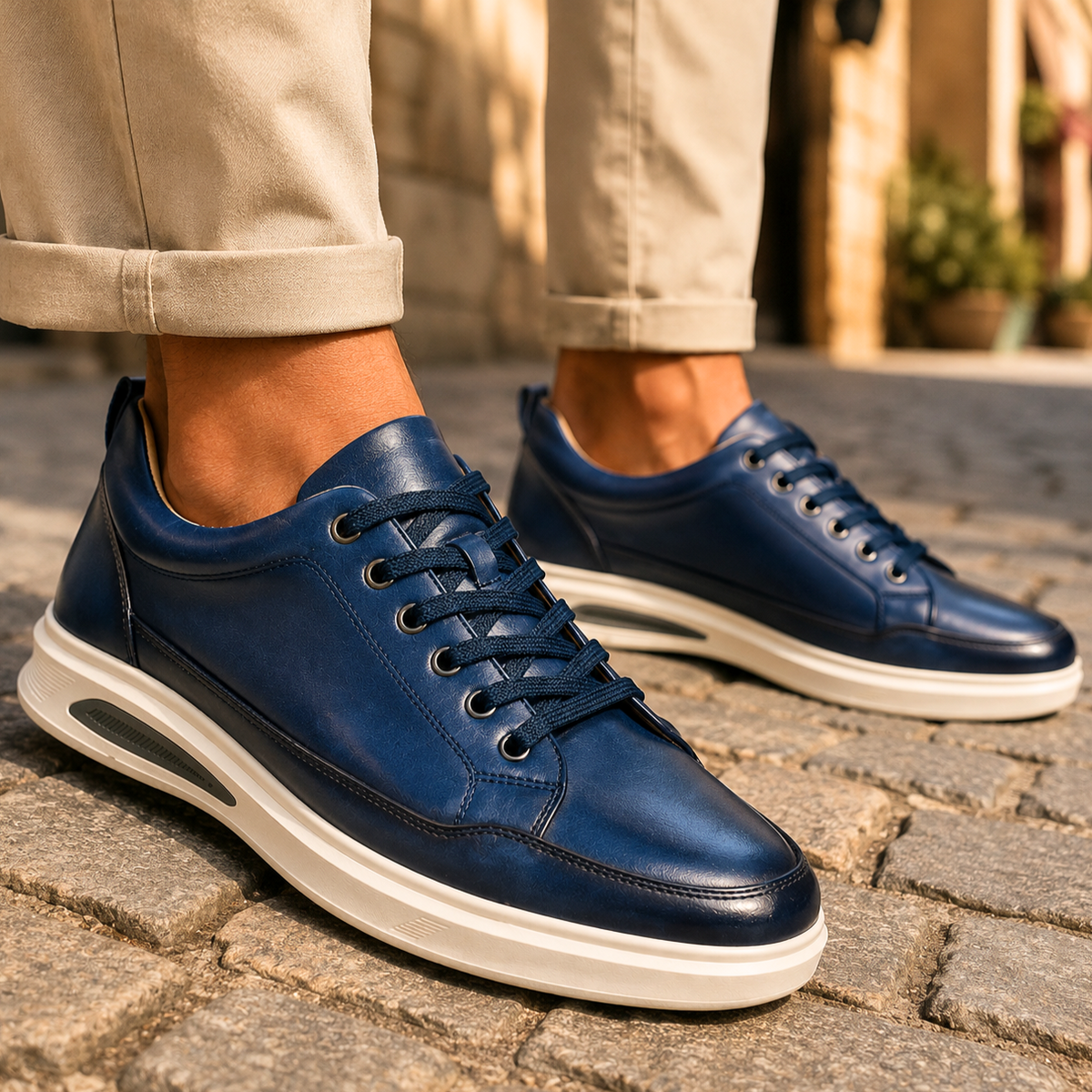 Handgemaakte leren sneakers Sawyer