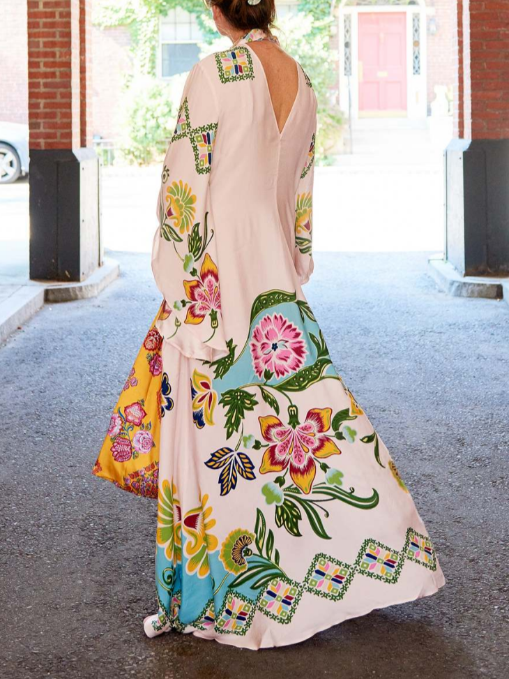 Maxi-jurk met bloemenprint Exquisite Sunshine
