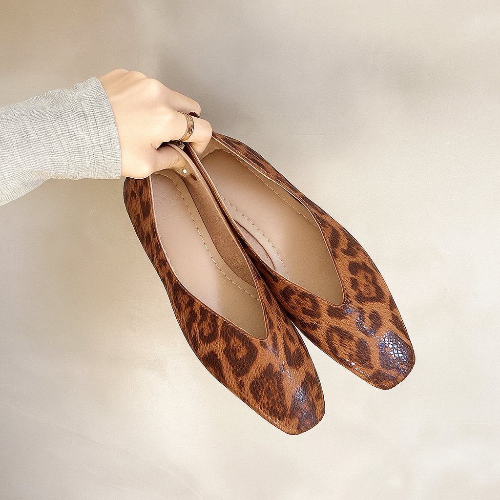 Leren ballerina's Kensington