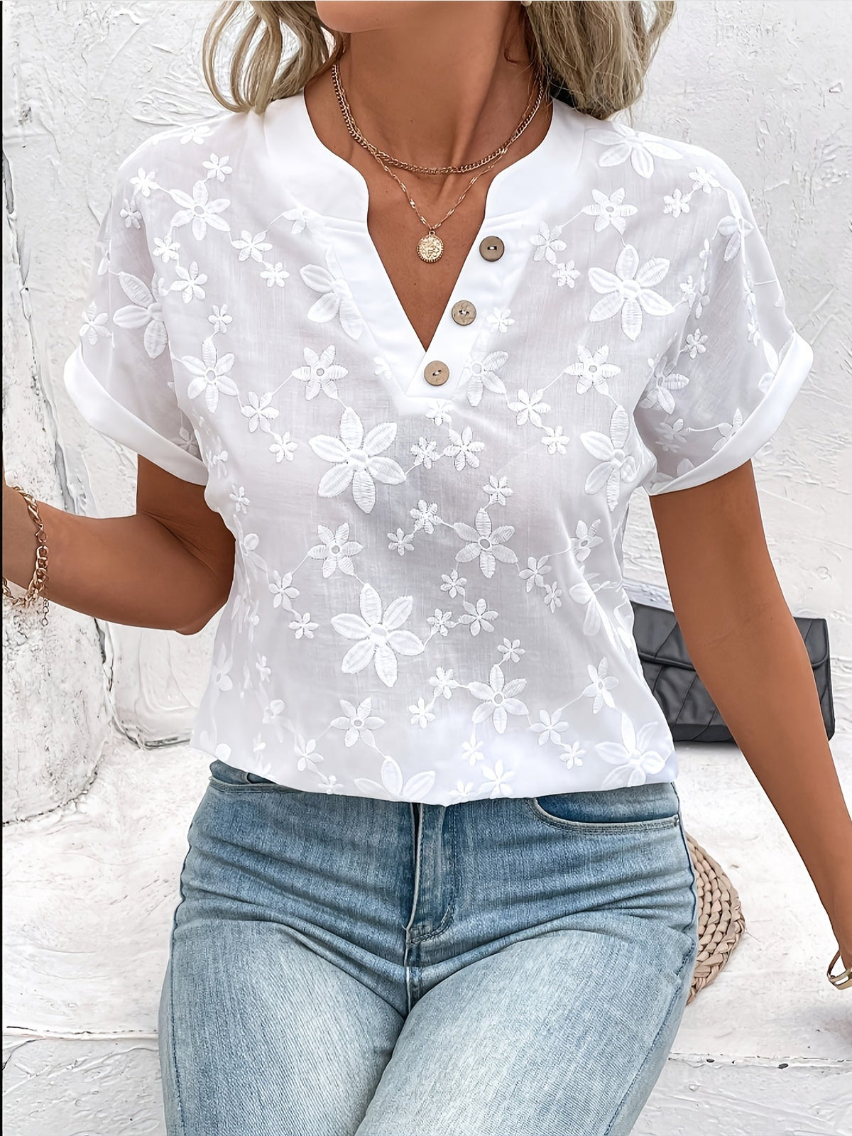 Blouse met bloemenprint Liana
