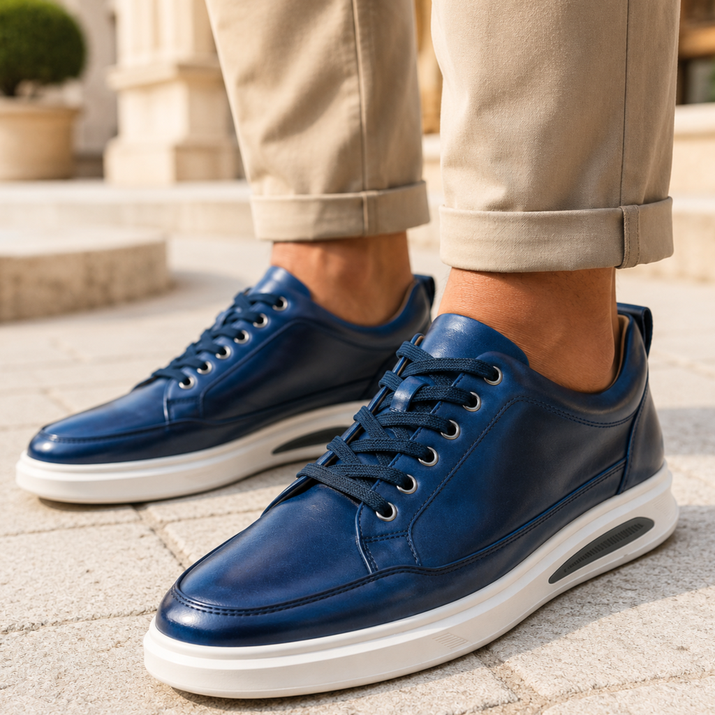 Handgemaakte leren sneakers Sawyer