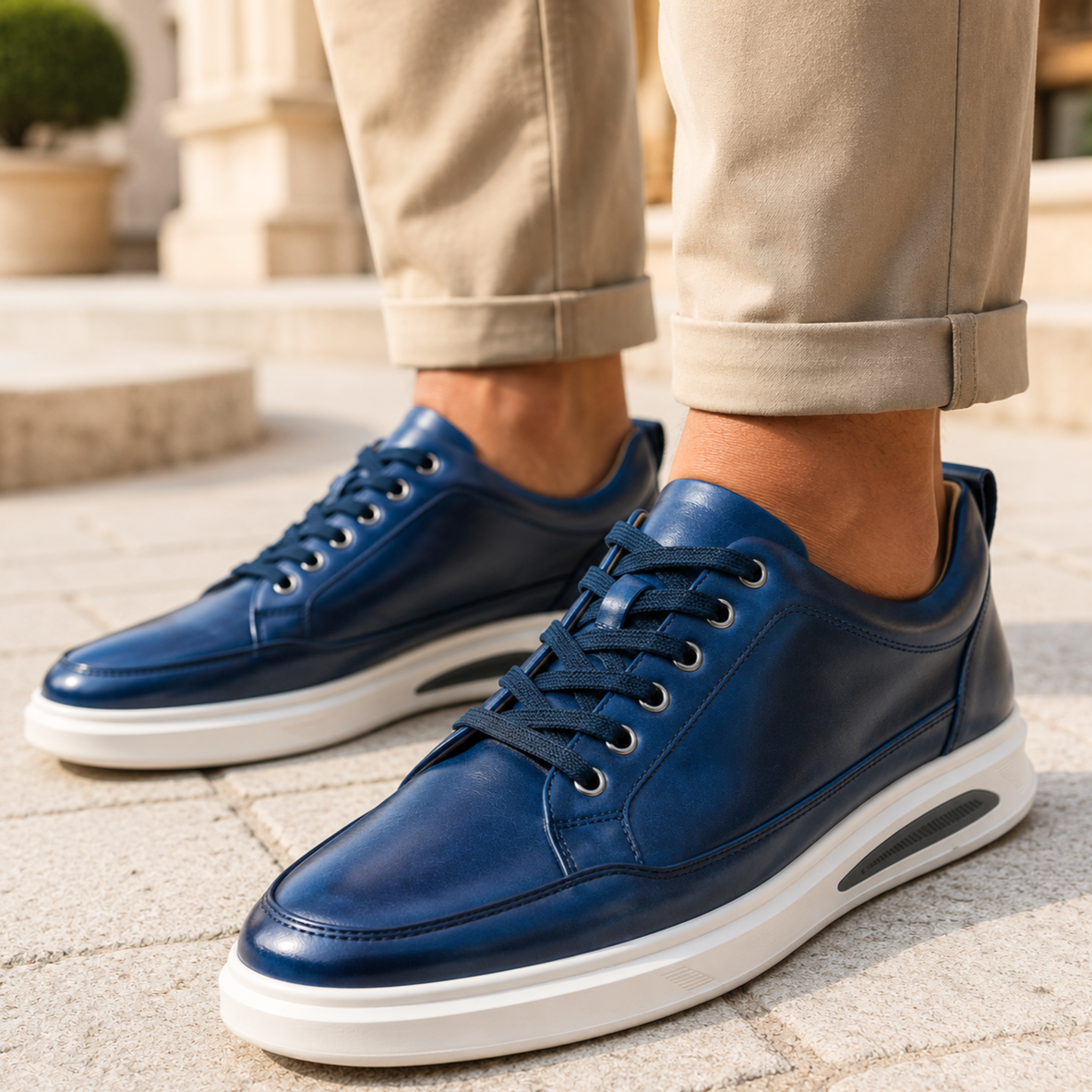Handgemaakte leren sneakers Sawyer