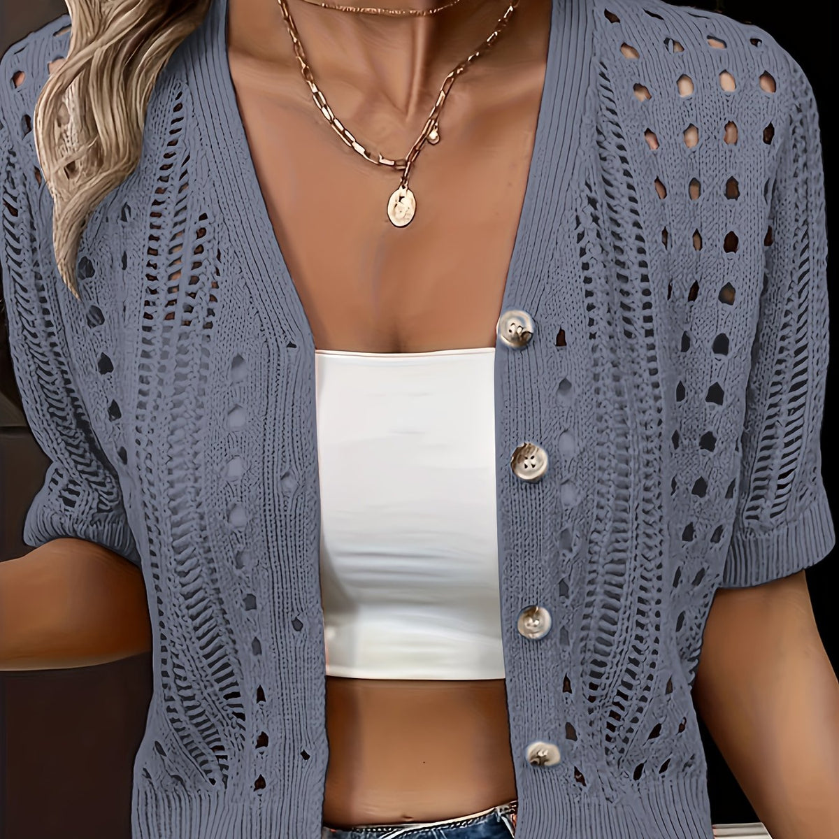 Gebreid vest Elena Hollow
