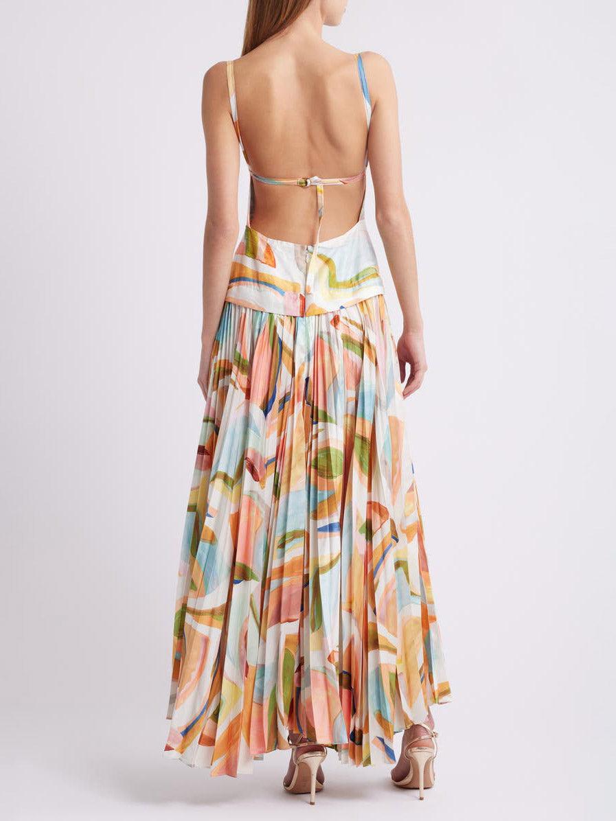 Geplooide maxi-jurk Unique