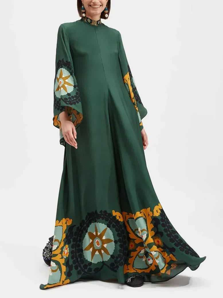 Maxi-jurk met print Multicolor Relaxed
