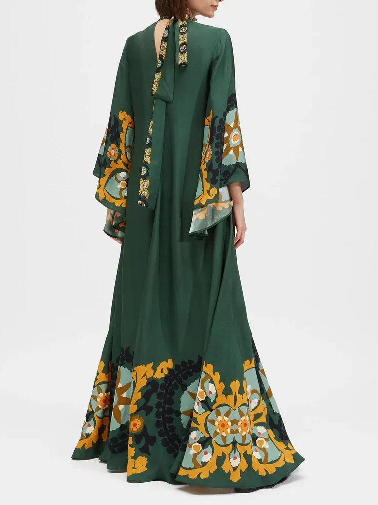 Maxi-jurk met print Multicolor Relaxed