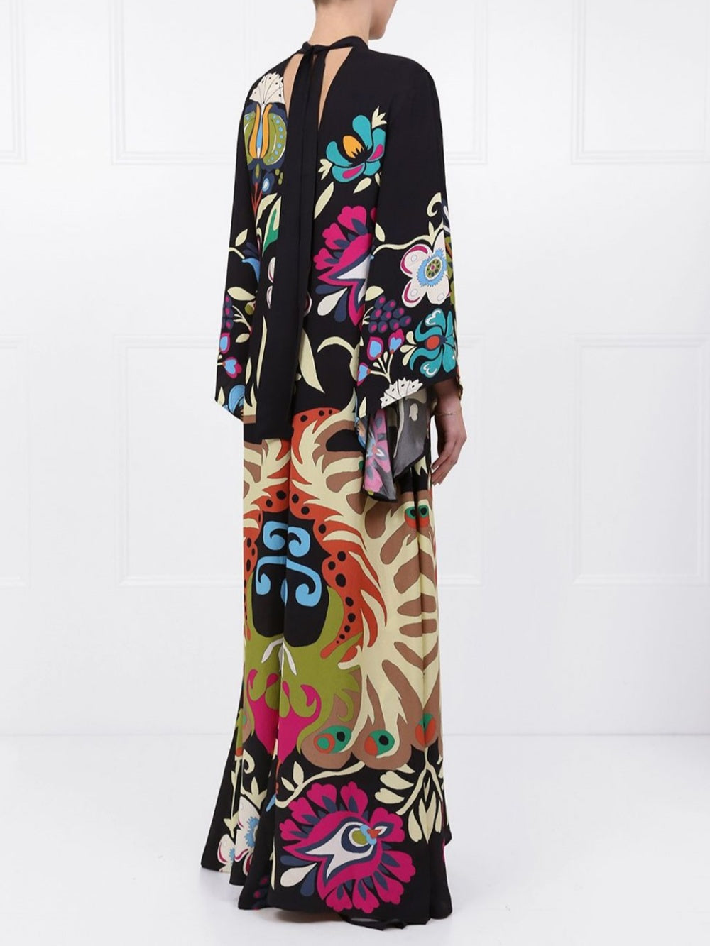 Maxi-jurk met print Peacock