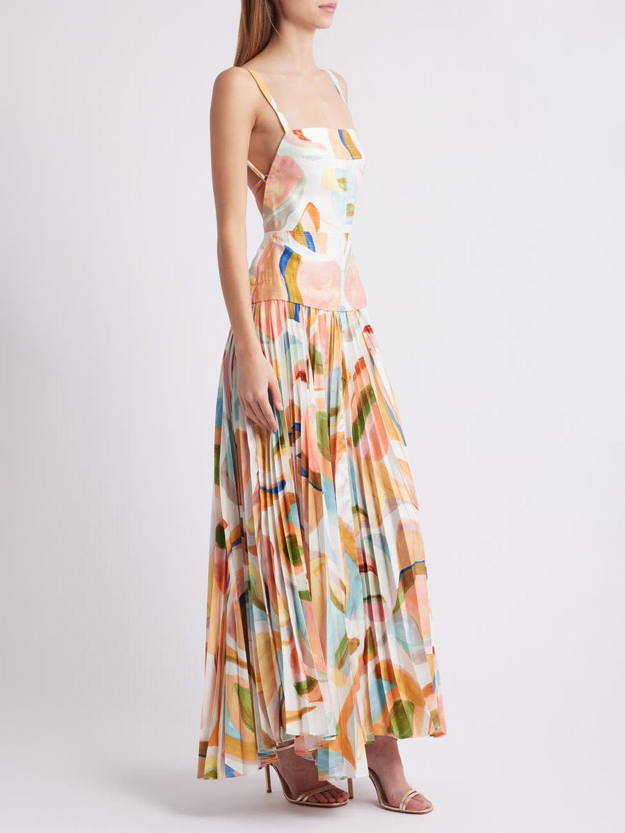 Geplooide maxi-jurk Unique