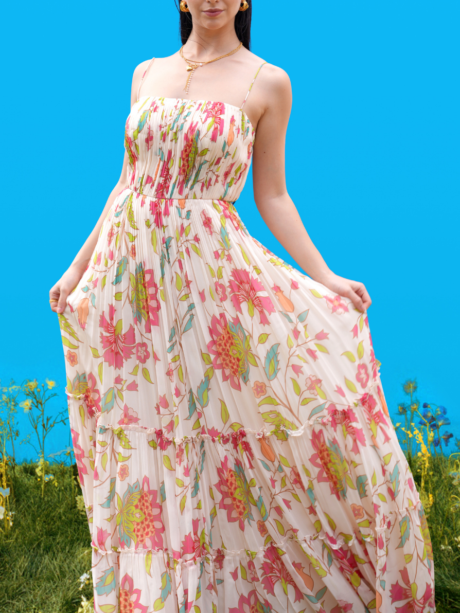 Maxi-jurk Hand-drawn Prints