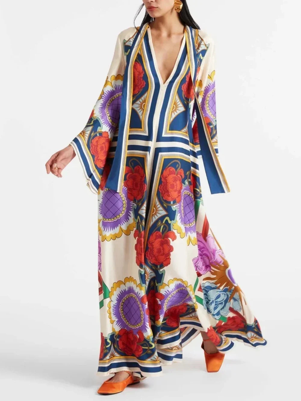 Maxi-jurk met bloemenprint Exquisite