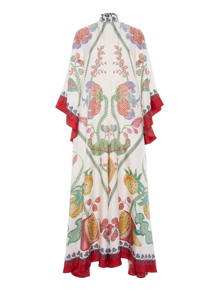 Maxi-jurk met print Hand-placed Ebony
