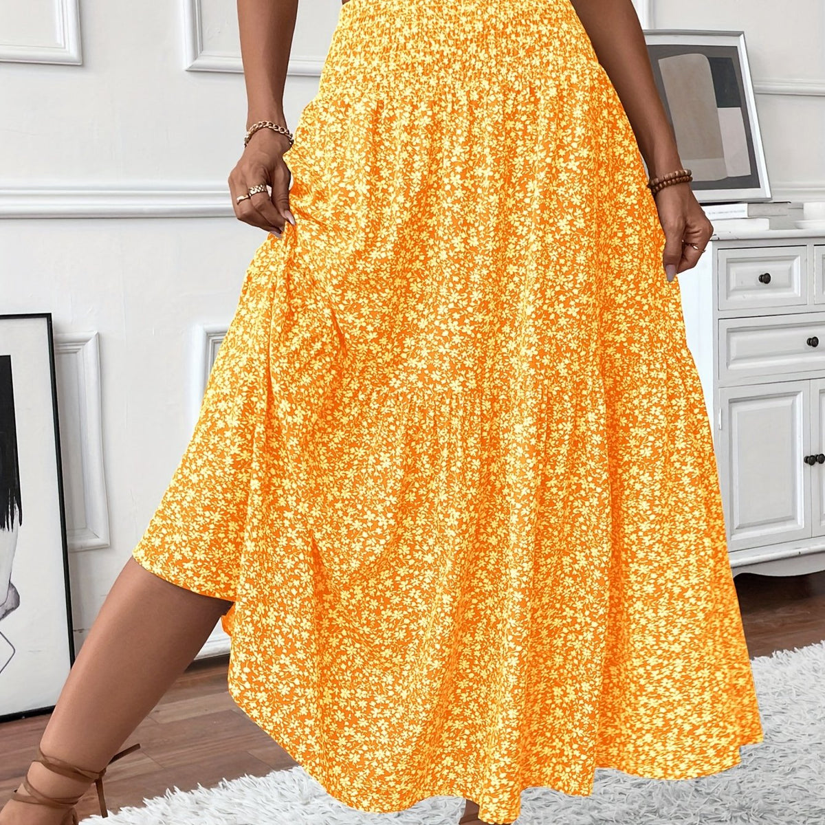 Rok met bloemenprint Elena Ditsy