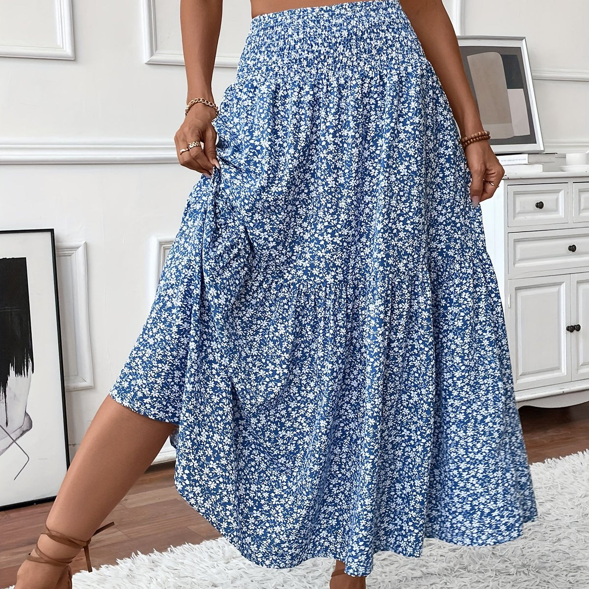 Rok met bloemenprint Elena Ditsy
