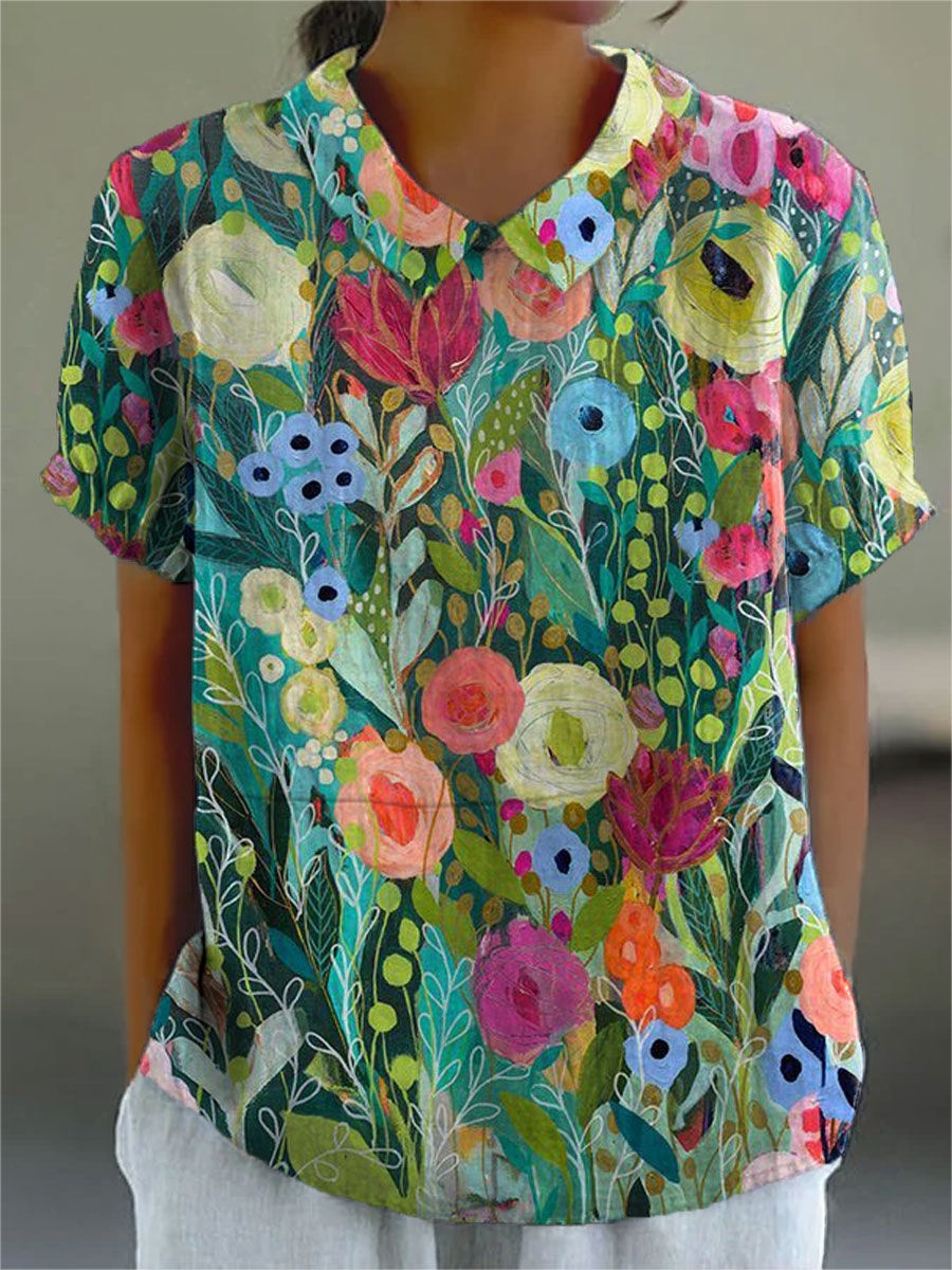 Overhemd met bloemenprint Daisy