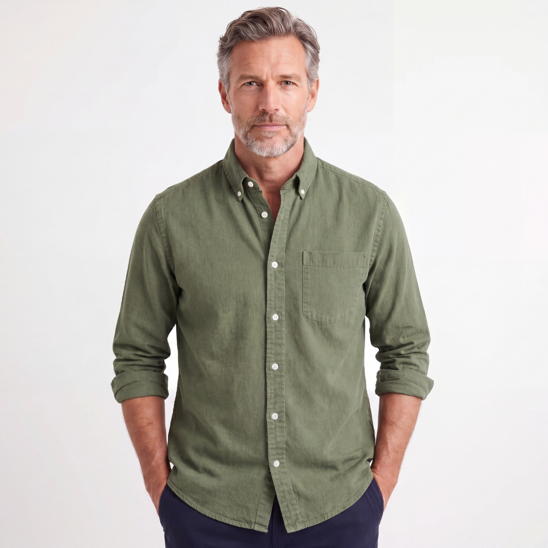 Linnen overhemd Kensington Chest-pocket