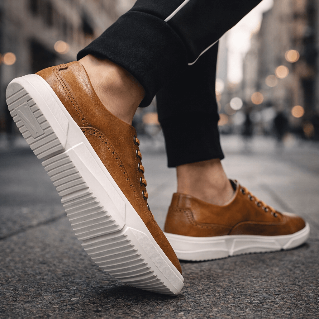 Leren sneakers Hutton Heritage