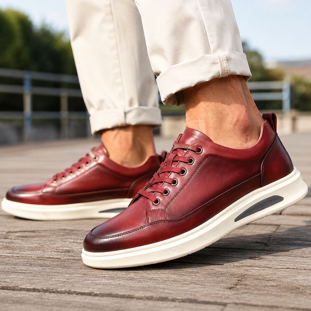 Handgemaakte leren sneakers Sawyer