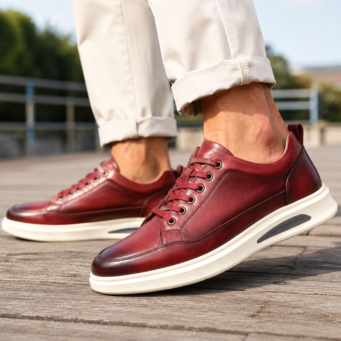 Handgemaakte leren sneakers Sawyer