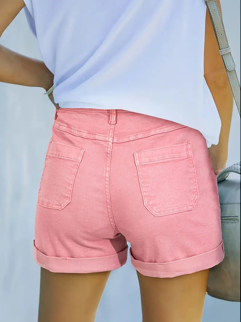 Vintage denim korte broek Lila