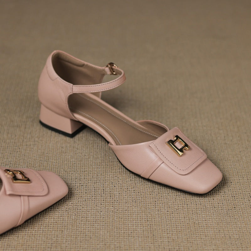 Leren mary janes Hartley Buckled