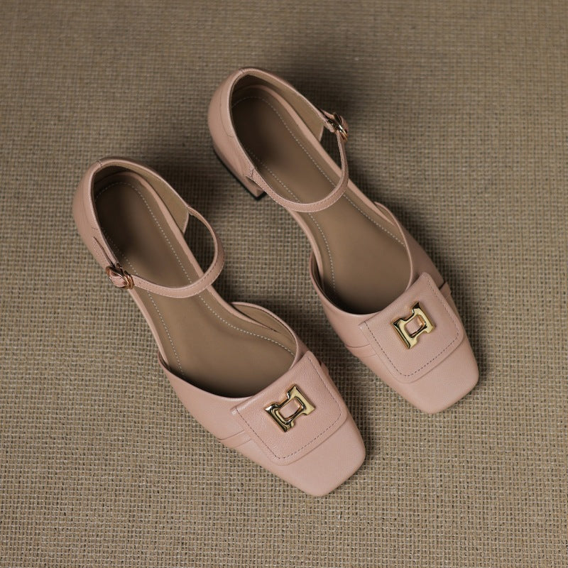 Leren mary janes Hartley Buckled