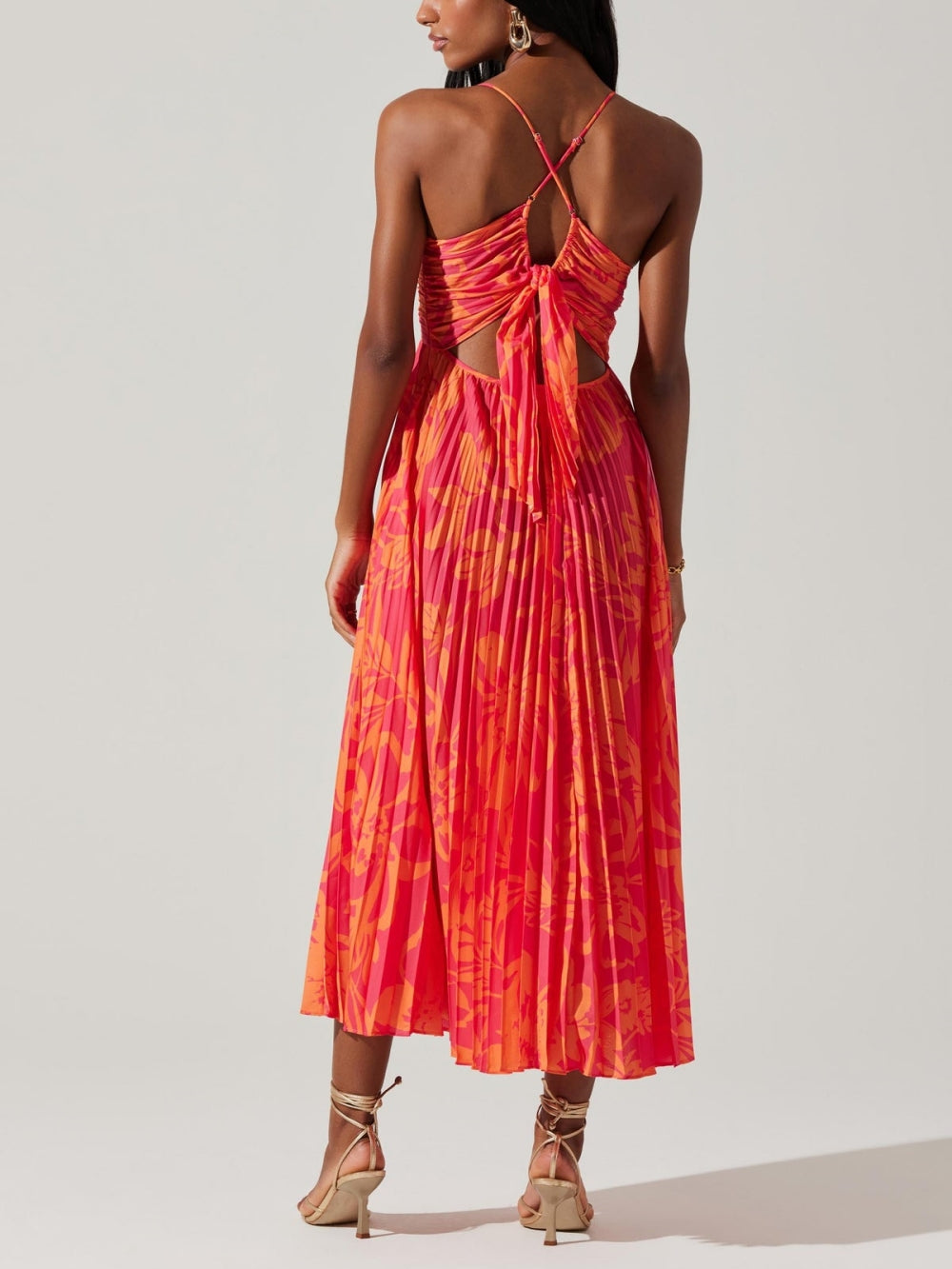 Midi-jurk met bloemenprint